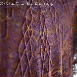 Rapunzel, Let Down Your Hair Knitting Shawl Pattern in PDF