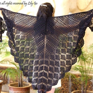 Garden Path Crocheted Shawl in PDF File image 1