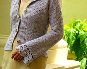 Sage Cardigan New Version Knitting Pattern in PDF File