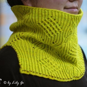 Nectar Knitting Cowl Pattern in PDF