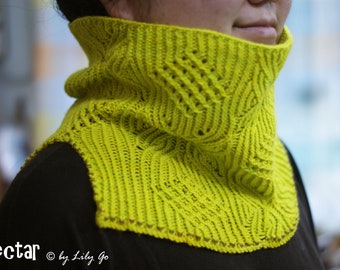 Nectar Knitting Cowl Pattern in PDF