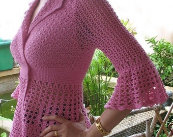 Dahlia Top Crochet Pattern in PDF File