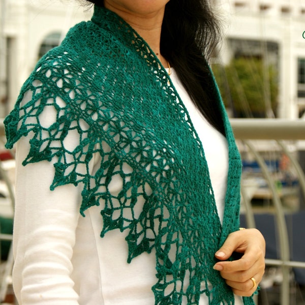 Piquant Crocheted Shawl in PDF File