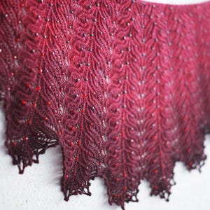 Be Still My Heart Knitting Shawl Pattern in PDF