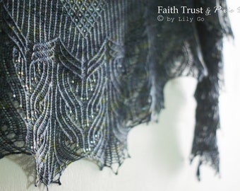 Faith, Trust & Pixie Dust Knitting Shawl Pattern in PDF