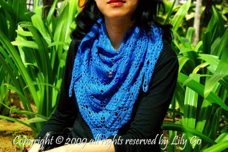 Garden Path Crocheted Shawl in PDF File image 5