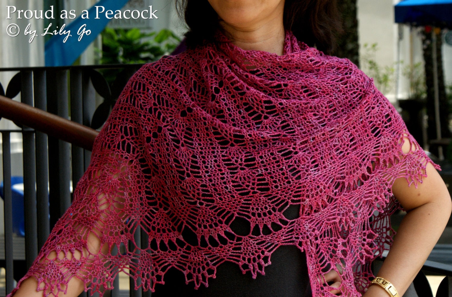 Proud as a Peacock Crocheted Shawl