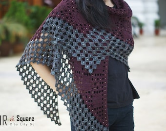 Fair and Square Crocheted Shawl