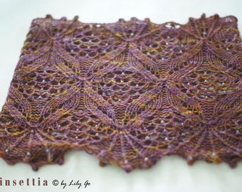 Poinsettia Cowl Knitting Pattern in PDF