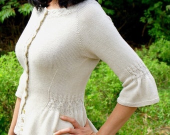 Simple Cable Cardigan Pattern in PDF File