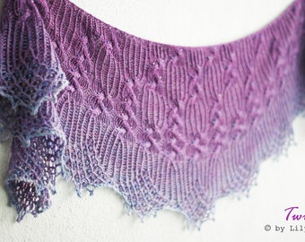 Twist Knitting Shawl Pattern in PDF