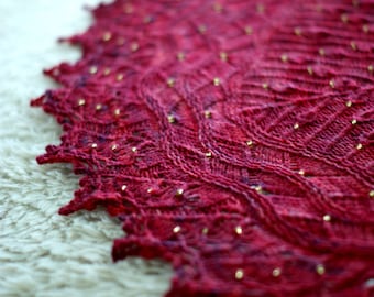 Interview With The Vampire Knitting Shawl Pattern in PDF