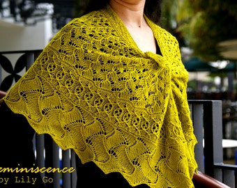 Reminiscence Shawl Knitting Pattern in PDF File