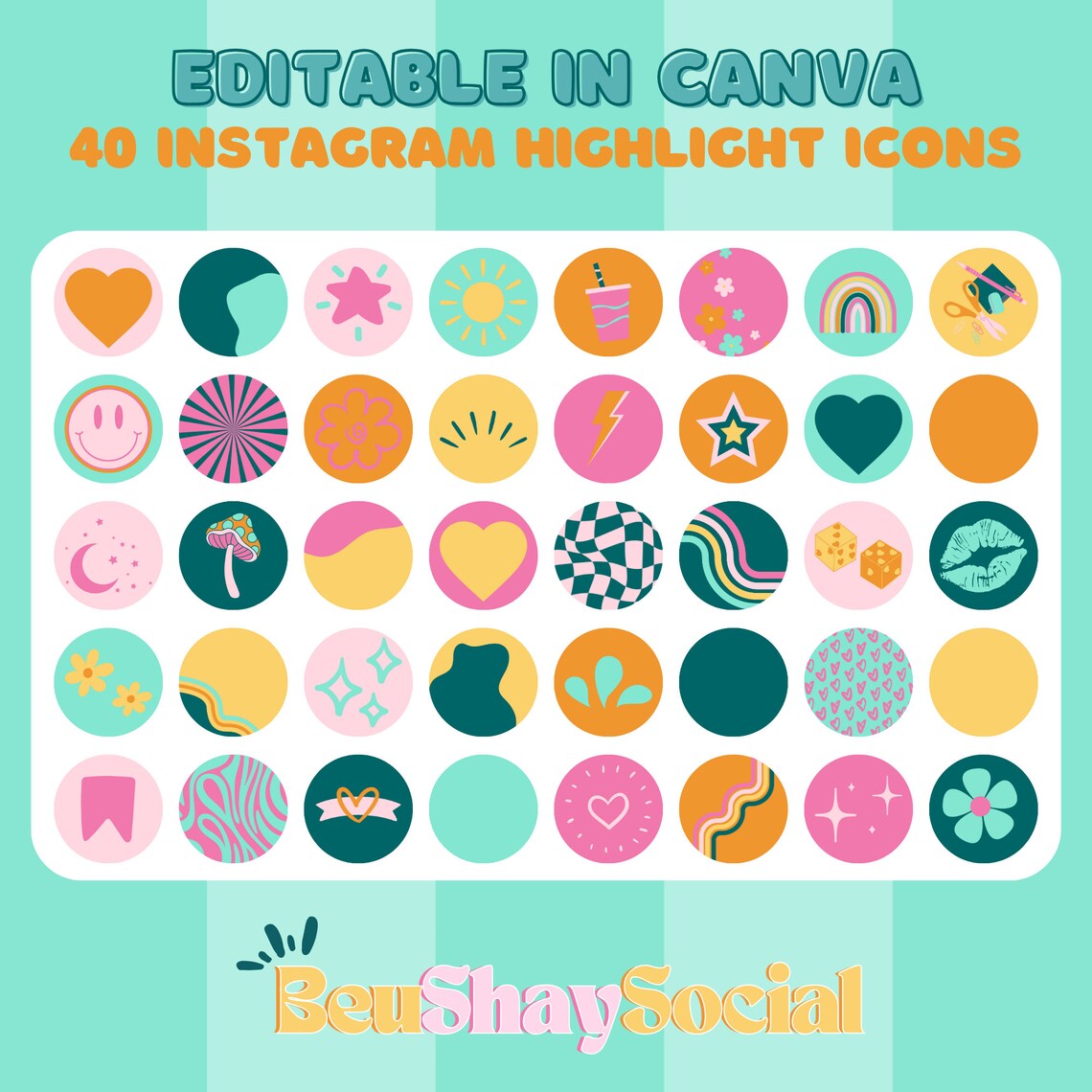 40 Editable Instagram Highlight Covers DIY Covers for Instagram Stories ...