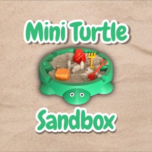 Mini Turtle Sandbox + Sand & Tools