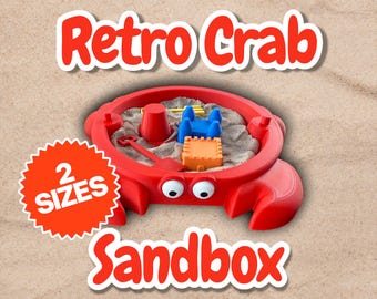 Crab Sandbox (2 Sizes) + Sand & Tools