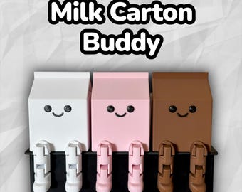 Cartón de leche Buddy: blanco, chocolate, fresa
