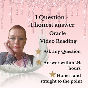 1 Question, Answer within 24hr, Video Tarot Reading, Psychic Reading, Same Day Reading, Quick reply, Oracle, Tarot, Video Reading