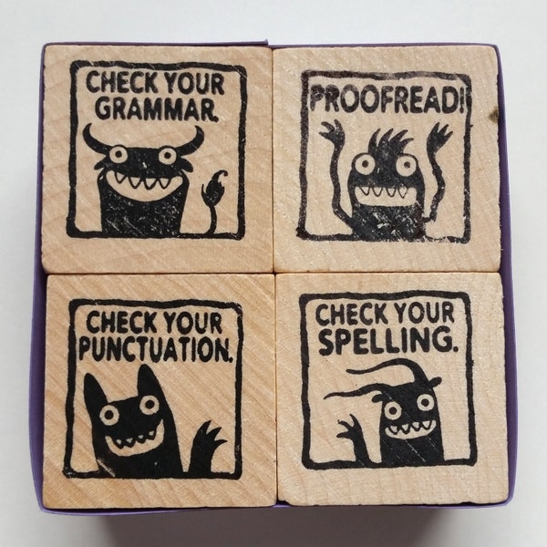 Monster rubber stamps for teachers
