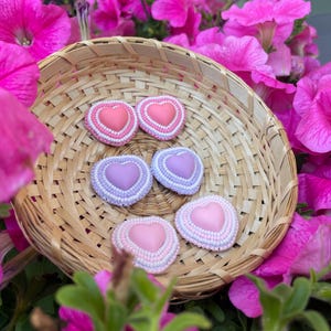 Beaded Heart Earrings