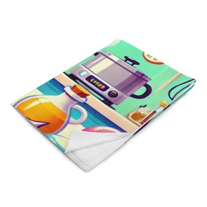 Pastry Cartoon Chef (Throw Blanket)