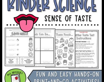 Sense of TASTE Activities - KINDER SCIENCE