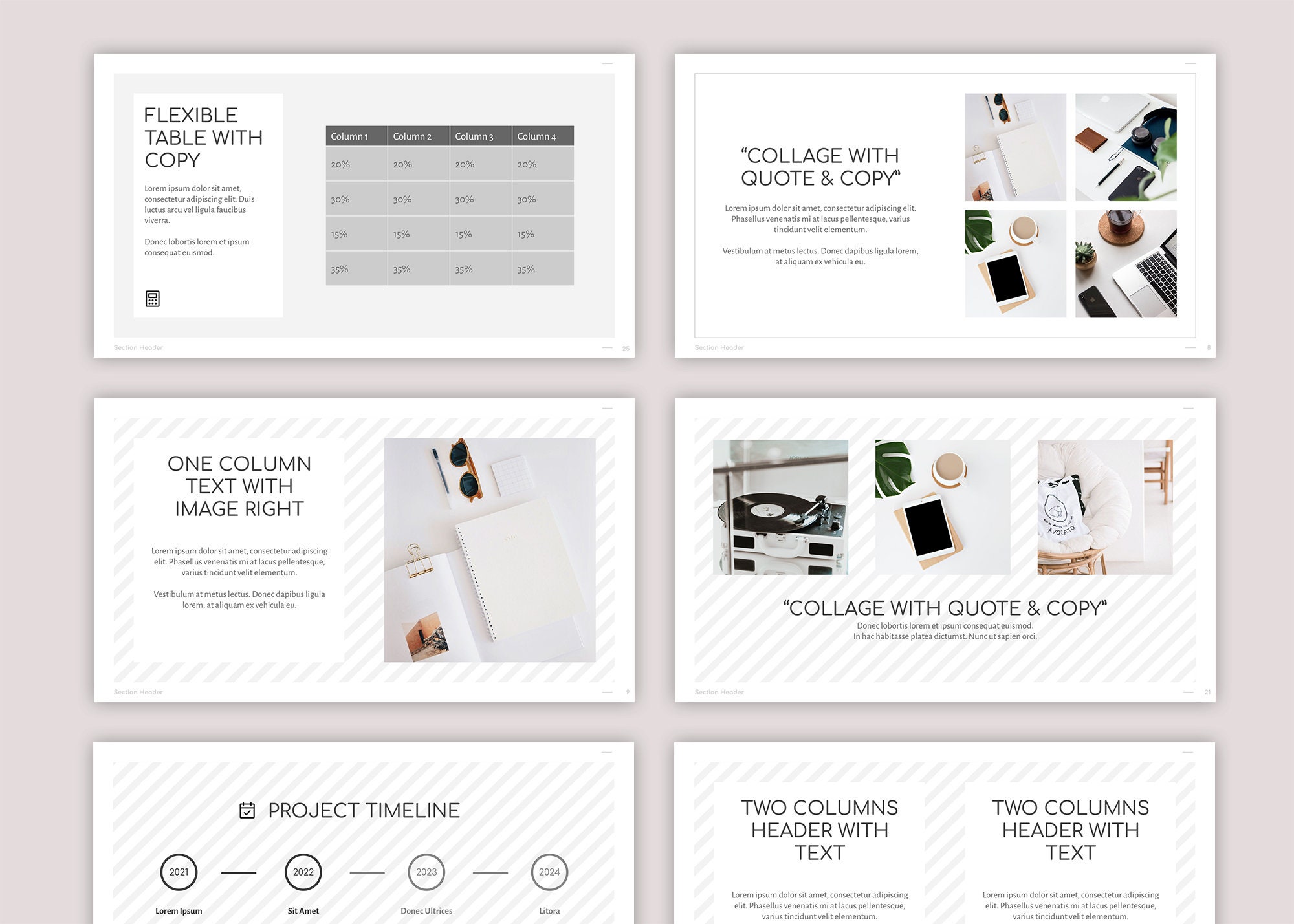 Minimalist Pitch Deck Template | Clean Business Presentation for Google ...