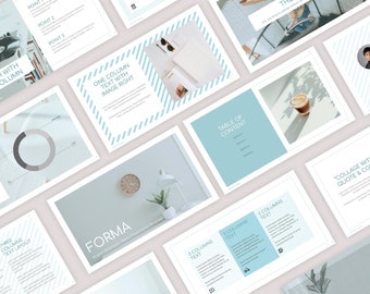 Blue Corporate Presentation Template | Professional Business Pitch Deck | Google Slides & Canva | 30 Slides