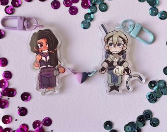 janka & tamjin magnetic heart keychains 2.5 in.