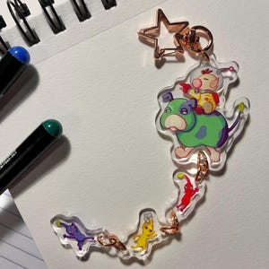 Pikmin Themed Keychain | Pikmin Charm | Olimar & Pikmin Keychain | Anime and Game Keychain | Cute Charm Design | Bag Decor | Decoration