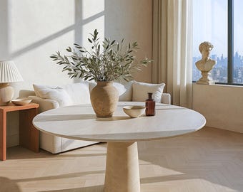 Beige Travertine Marble Table