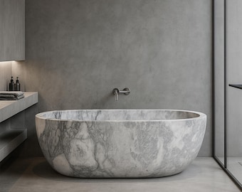 Arabescato Stone Bathtub In Stock