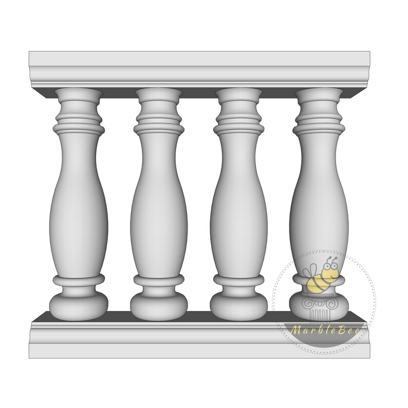 Granite Step Railings: Outdoor Stone Baluster, Elegant Terrace Boundary ...
