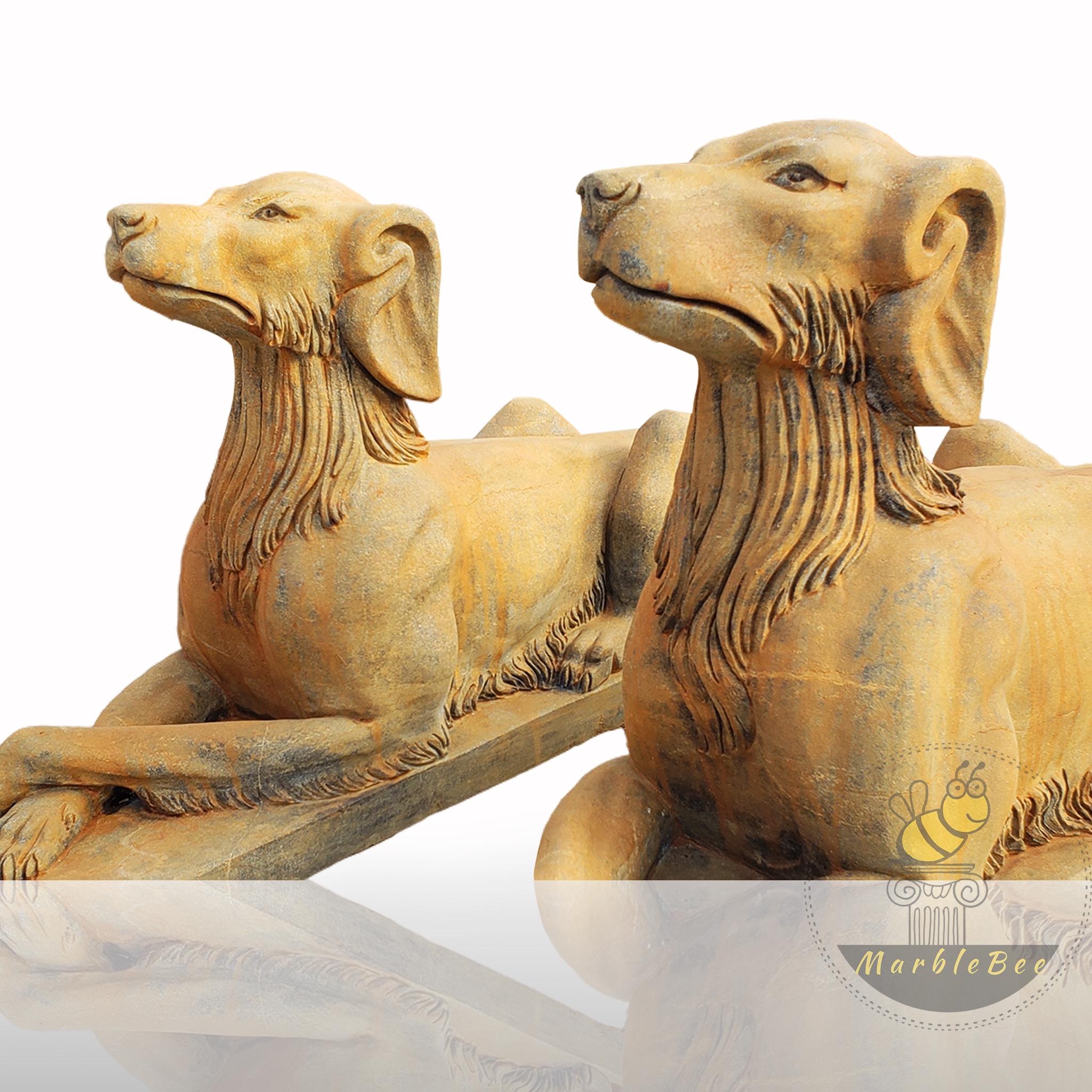 黒石灰岩アンティーク大理石犬 - Etsy 日本