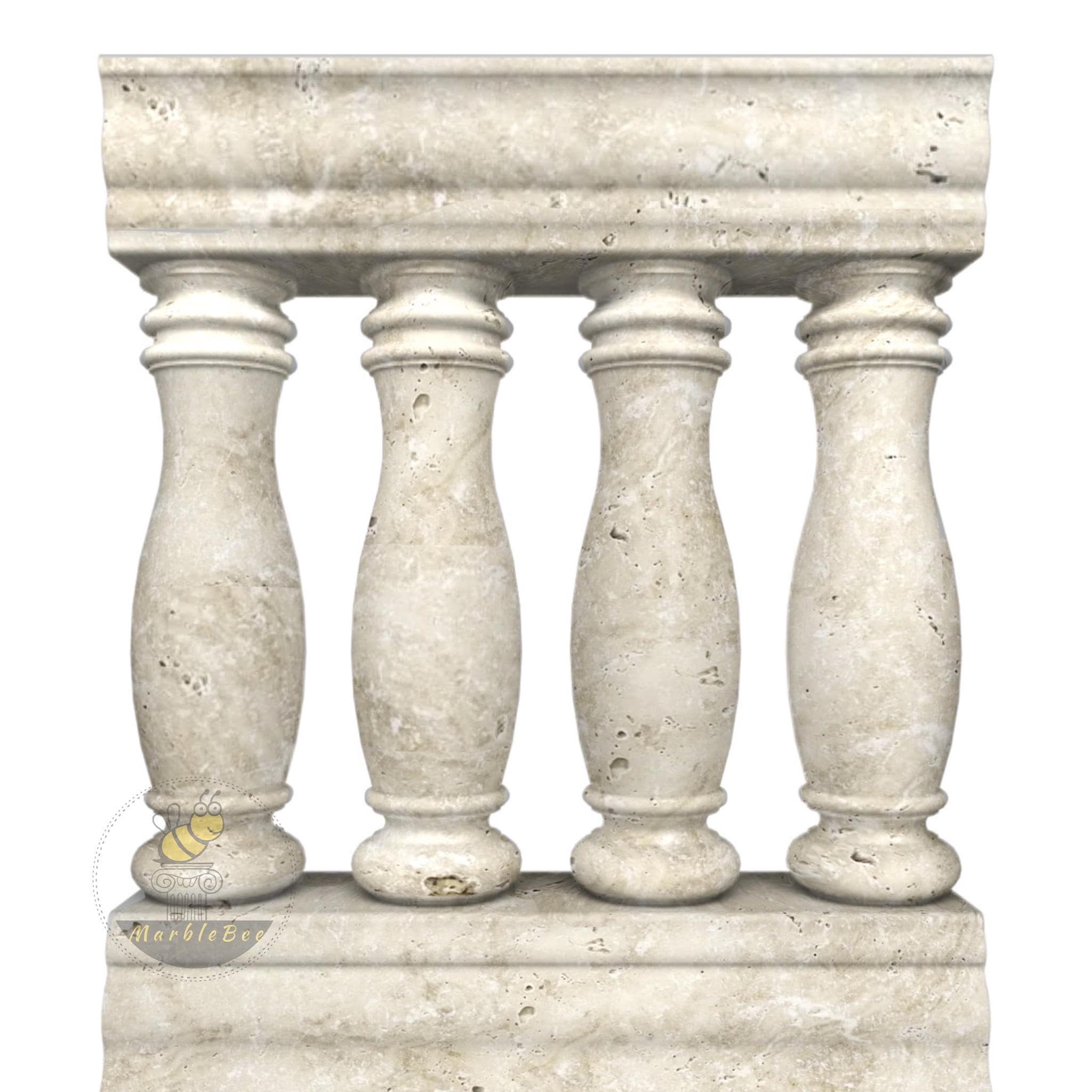 Stone Railing Sitting Natural Stone Marble Railing: Balcony Balustrade, Stair Handrail - Etsy