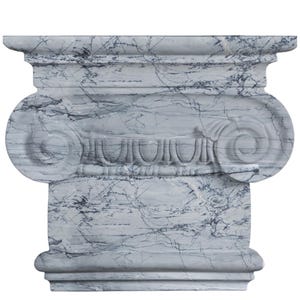 Gray Marble Ionic Capital For Sale