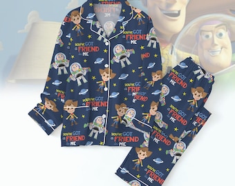 Toy Story Pajamas Set, Buzz Lightyear Pajamas For Her, Woody Toy Story Pajamas Family, Disney Character Pajamas, Magic Kingdom Pjs