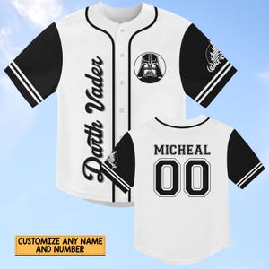 Personalized Darth Vader Baseball Jersey, Star Wars Jersey Shirt Women, Disney Character Men Jersey, Disneyland Family Matching Shirt