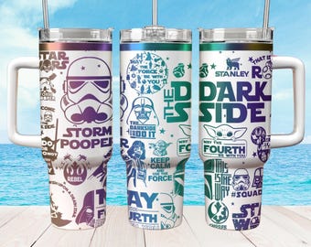 Star Wars 40oz Tumbler, Darth Vader Tumbler Cup, May The 4 With You Steel Tumbler, Stormtrooper Fan Tumbler, This Is The Way Drinkware