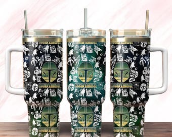 The Mandalorian 40oz Tumbler, Star Wars Tumbler Cup, Disney Movie Stainless Tumbler, Darth Vader Steel Tumbler, Magic Kingdom Cup