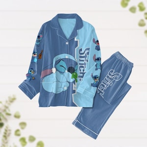 Pijamas de Stitch de Disney, pijamas de Stitch Ohana para mujer, lindos pijamas de Stitch para dormir en vacaciones, pijamas de Magic Kingdom, pijamas para fiestas de pijamas