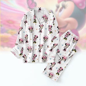 Disney Minnie Pajamas Set, Mickey And Friends Pajamas For Women, Minnie Mouse Pajamas For Party, Magic Kingdom Pajamas For Her
