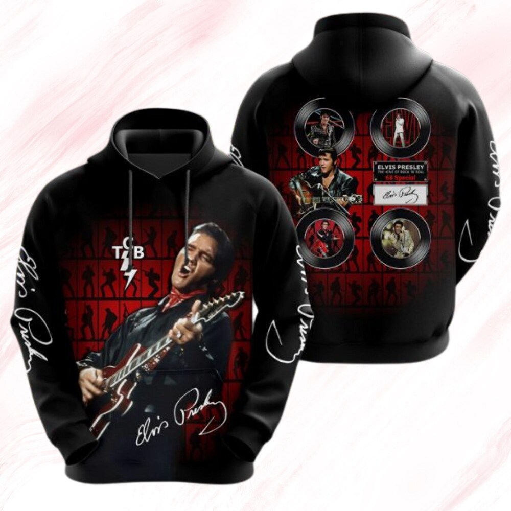 Snorider Design Elvis Presley Hoodie, King Of Rock And Roll Shirt Men, Elvis King Sweatshirt, Rock Music Lover Tshirt, Elvis Memories Aesthetic Hoodie