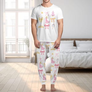 Sleeping Beauty Coquette Pajamas Set, Disney Princess Bow Tshirt Pants, Disneyworld Pajamas Family, Magic Kingdom Pjs, Valentine Gift