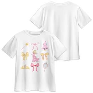 Sleeping Beauty Coquette Pajamas Set, Disney Princess Bow Tshirt Pants, Disneyworld Pajamas Family, Magic Kingdom Pjs, Valentine Gift