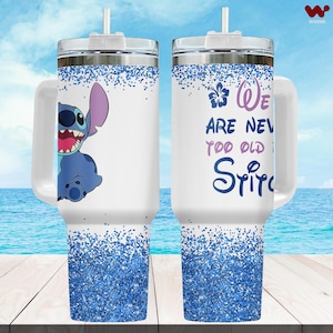Disney Stitch 40oz Tumbler, Lilo And Stitch Tumbler For Fan, Funny Stitch Stainless Tumbler, Disneyland Trip Steel Tumbler, Stitch Cup