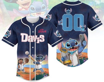 Personalized Disney Stitch Baseball Jersey, Lilo And Stitch Shirt, Disney Movie Jersey Shirt, Funny Disney Jersey Men, Magic Kingdom