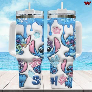 Disney Stitch-beker van 40 oz, beker voor drinkgerei voor lilo en stitch, Stitch-beker, schattige roestvrijstalen beker, Disneyland Trip-stalen beker