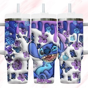 Custom Stitch-beker van 40 oz, roestvrijstalen Disney Stitch-beker, Ohana Means Family, Stitch and Lilo-beker, Magic Kingdom-stalen beker