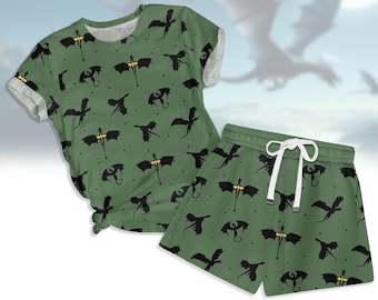 Fourth Wings T-shirt en shorts, Fly Or Die-shirt voor vrouwen, Basgiath War College-t-shirt, Violet Sorengail-T-shirt, leesgrage shirt voor haar